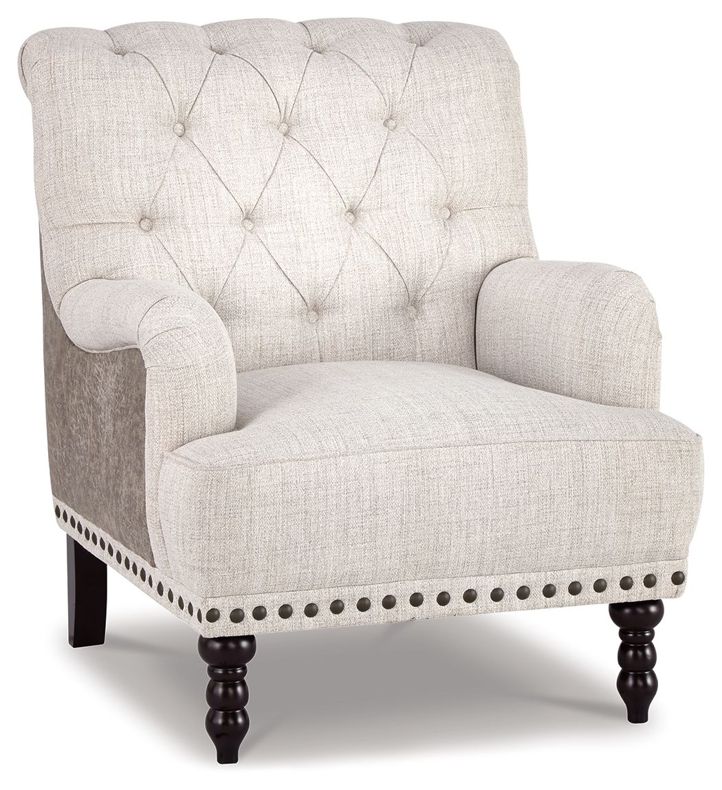 Tartonelle - Accent Chair - Ivory / Taupe, product view with faux leather