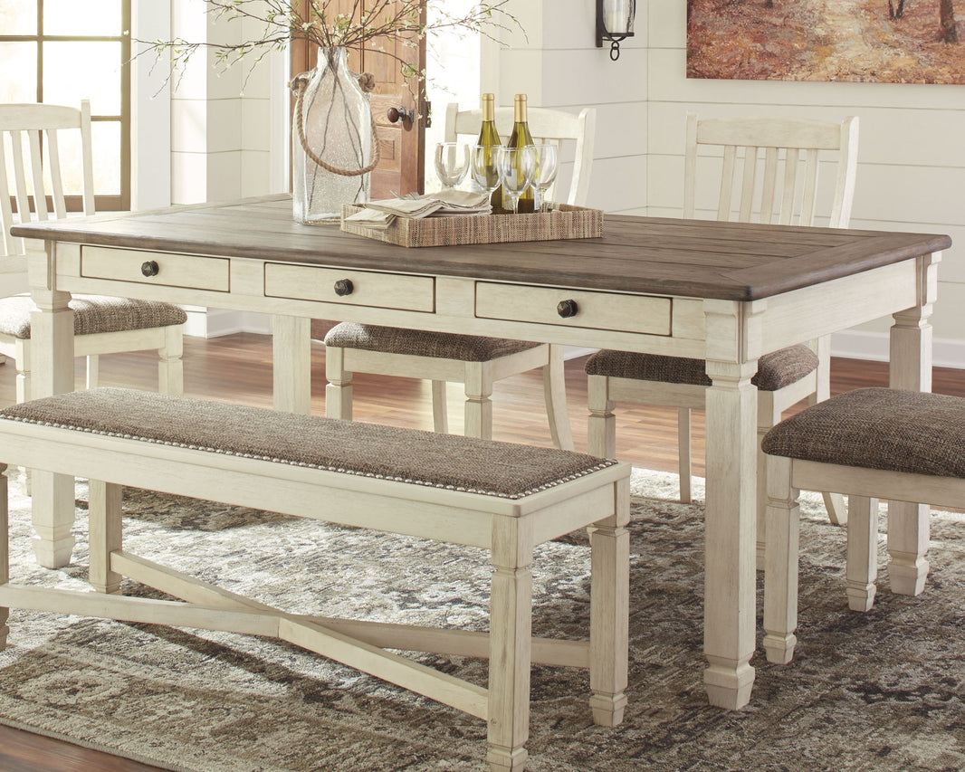 Bolanburg - Rectangular Dining Room Table - Beige, alternate view 3 with engineered wood