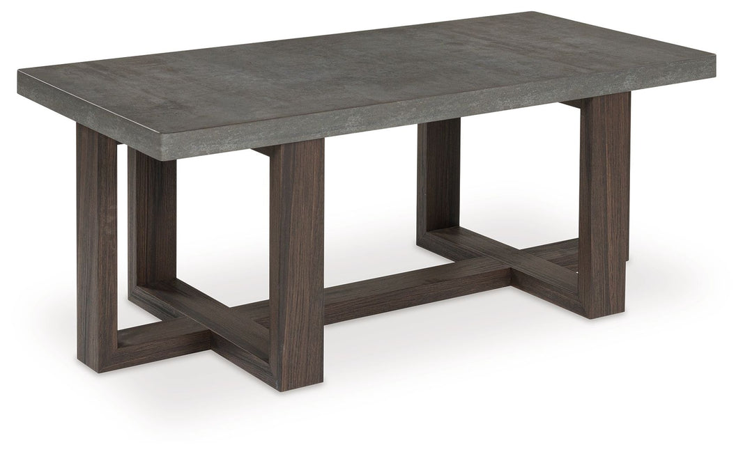 Dynnford - Occasional Table Set (Set of 3) - Gray / Brown, alternate view 2 with wood construction