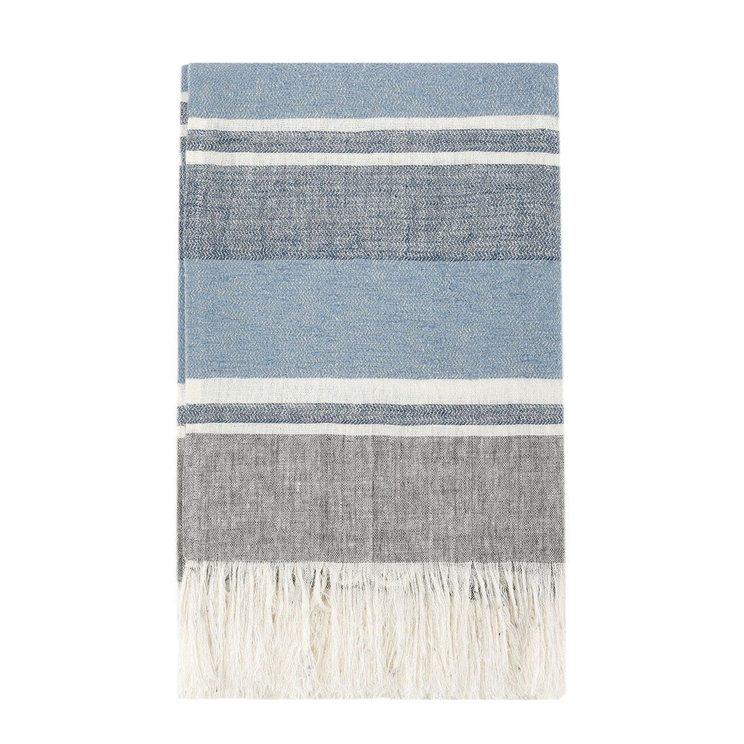 Lima - Throw - Capri Blue / Dark Gray