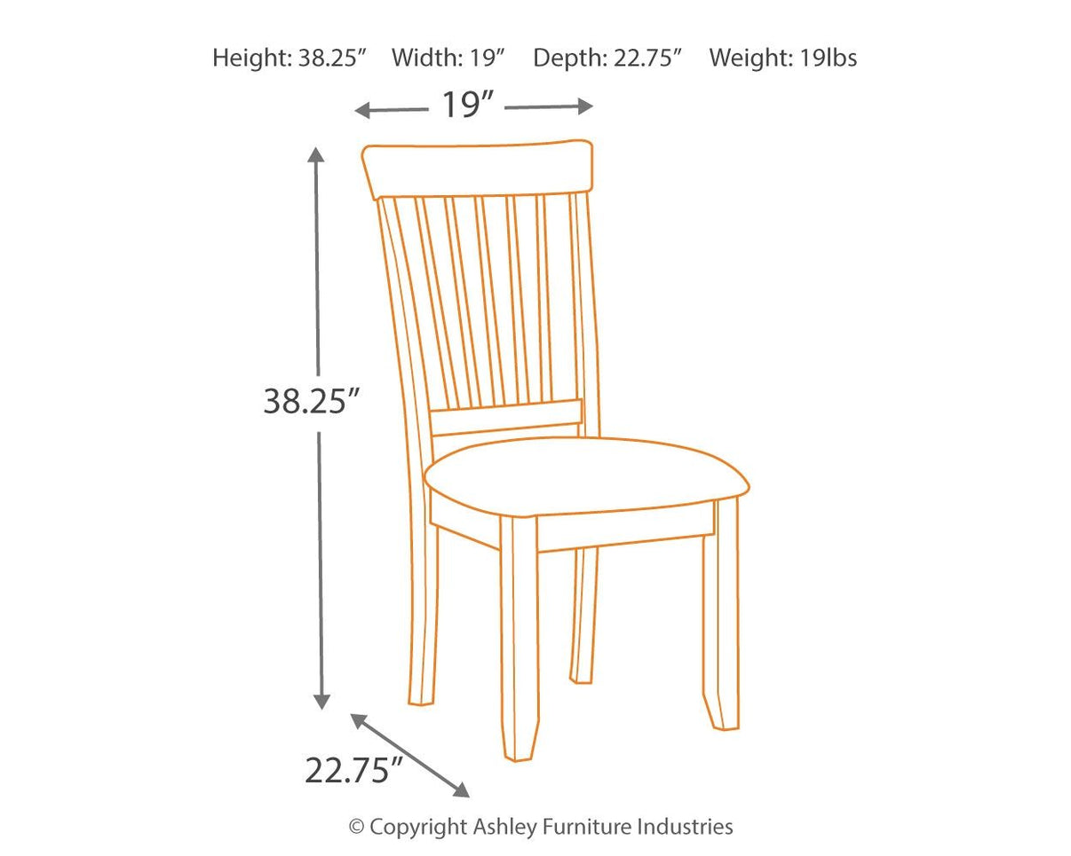 Berringer - Dining UPH Side Chair (Set of 2) - Rustic Brown, alternate view 2 with wood construction