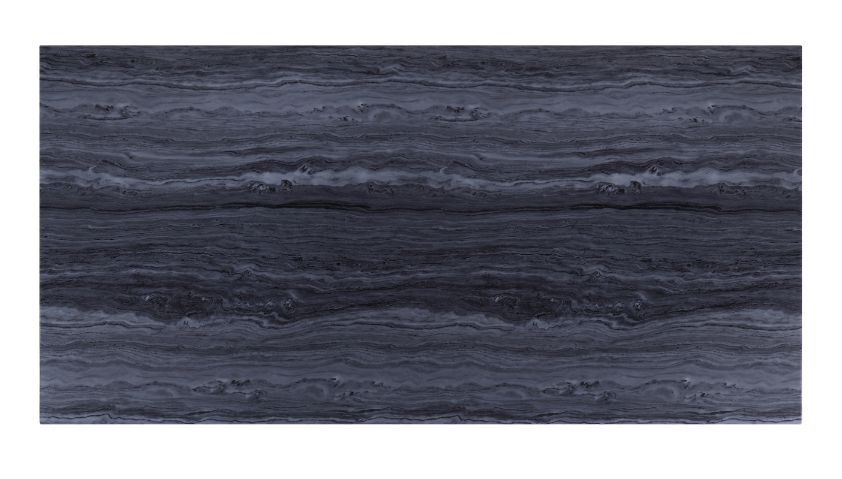 Nasir - Dining Table - Gray Printed Faux Marble Top & Mirrored Silver, alternate view 2 with stone