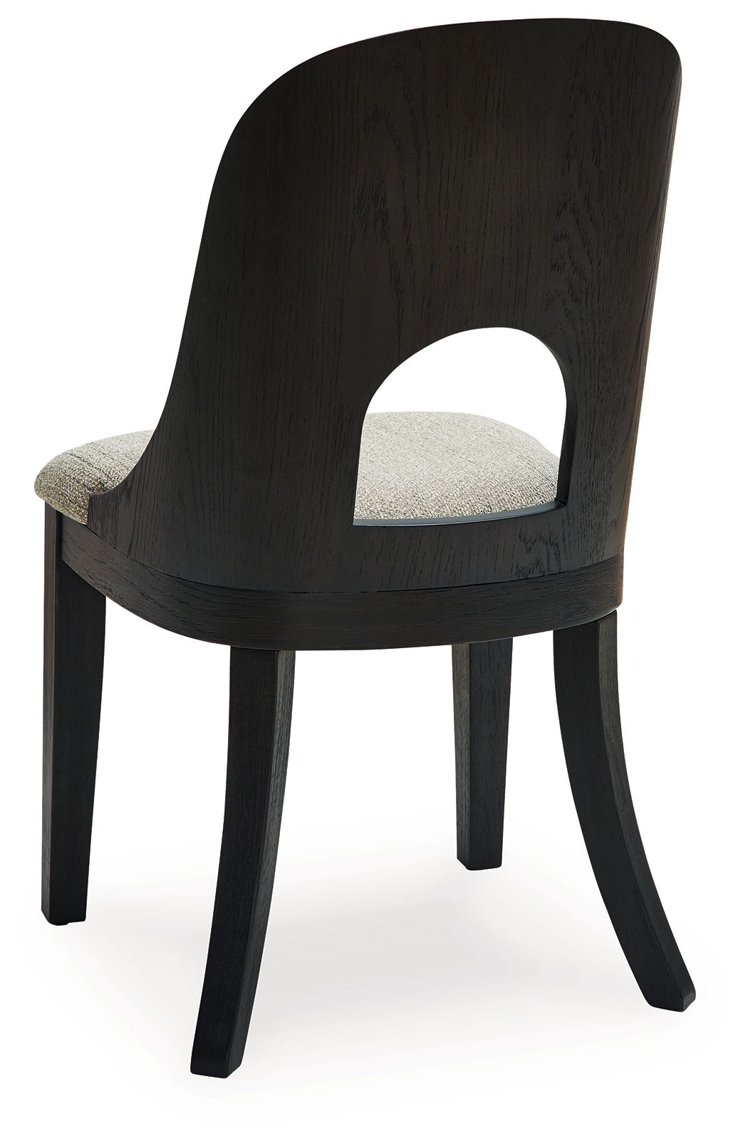 Rowanbeck - Dining Upholstered Side Chair (Set of 2) - Gray / Black, alternate view 2 with polyester fabric
