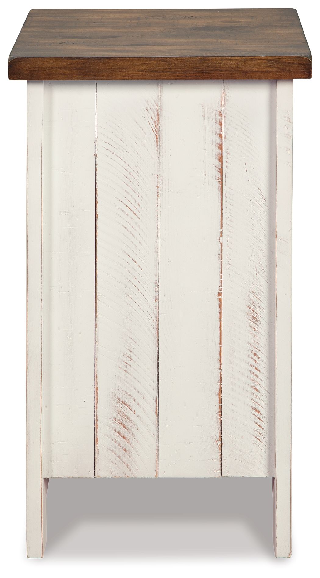 Wystfield - Chair Side End Table - White / Brown, alternate view 3 with engineered wood