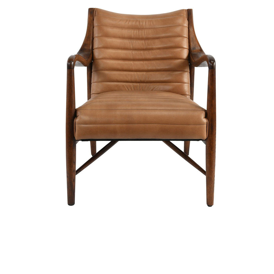 Kenneth - Club Chair - Adobe Tan, alternate view 2 with top-grain leather