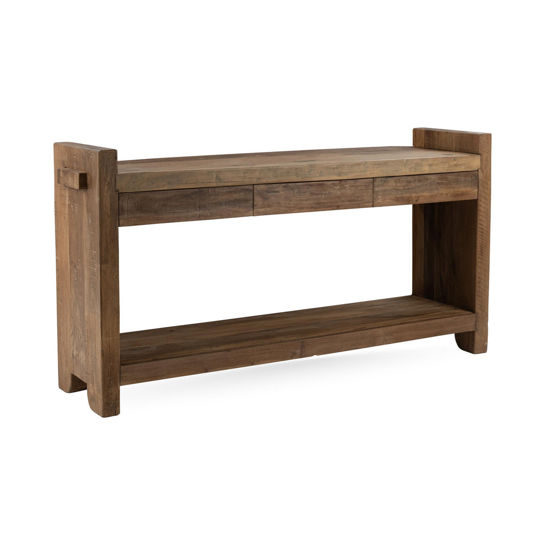 Marsa - 3 Drawer Console Table - Natural, product view with wood construction
