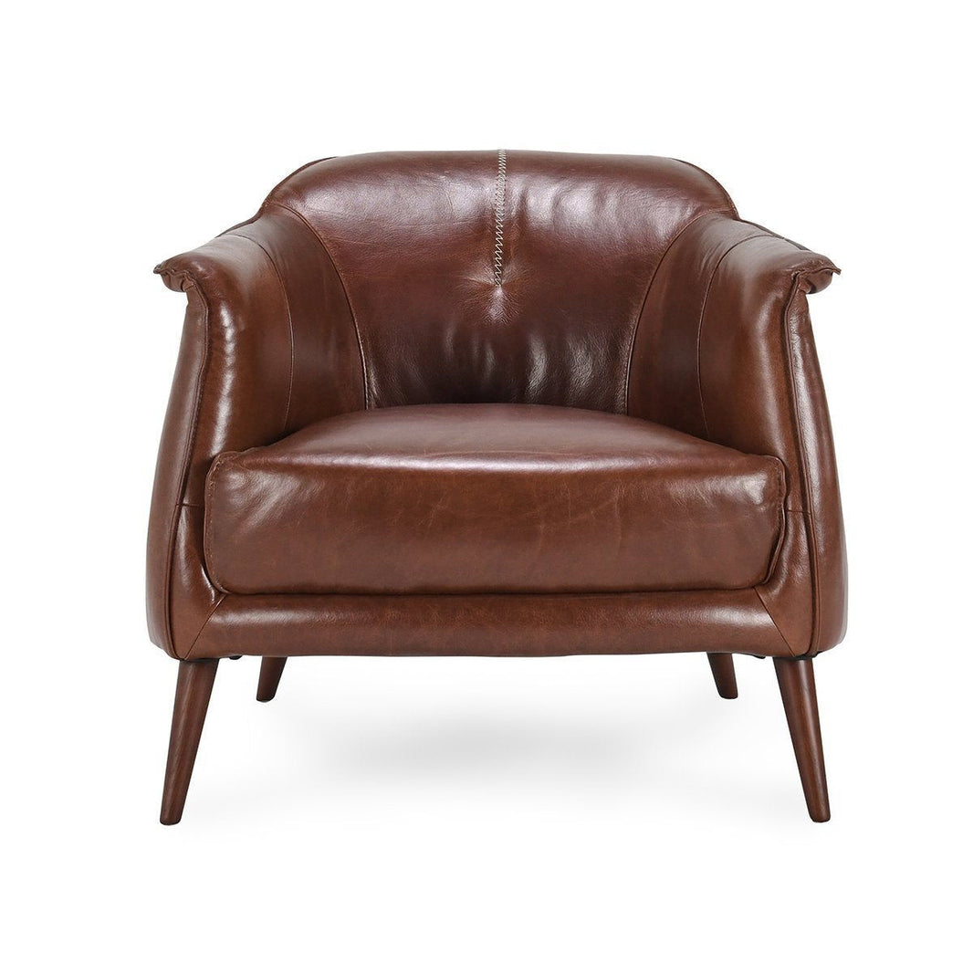 Martel - Club Chair, alternate view 2 with top-grain leather