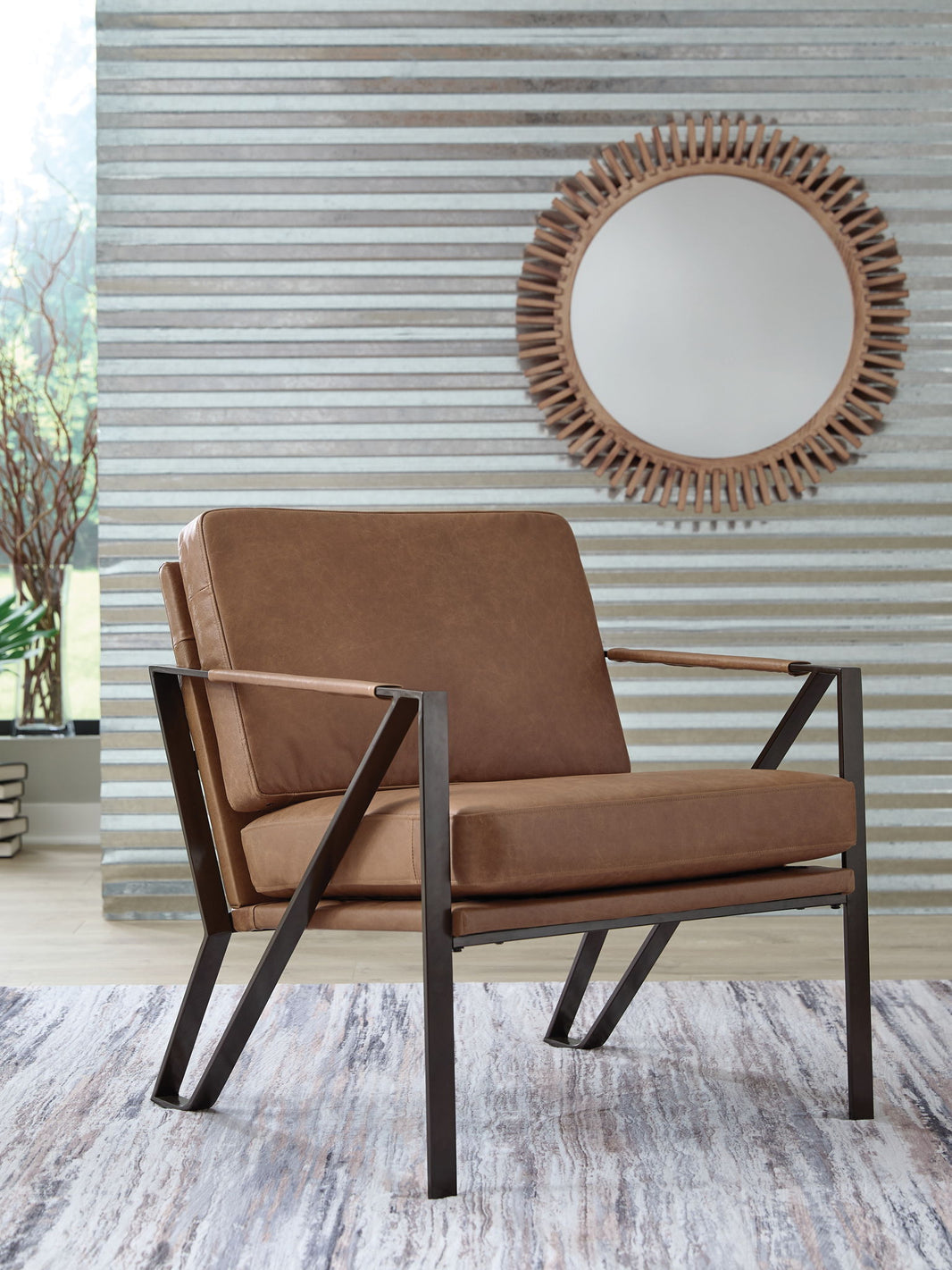 Garronmont - Accent Chair - Caramel, alternate view 2 with top-grain leather