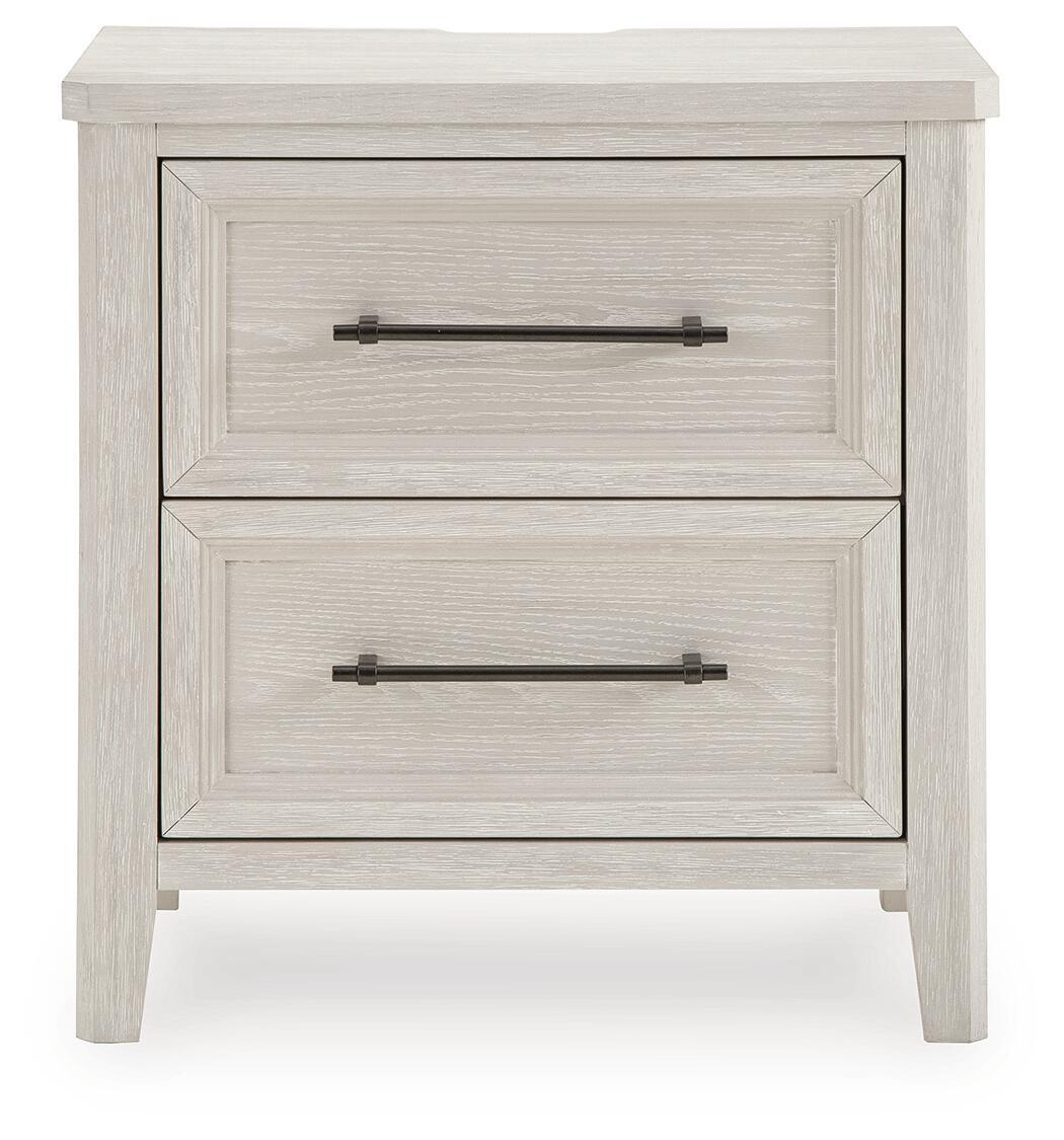 Darbonton Two Drawer Night Stand Dove White, gallery image 2