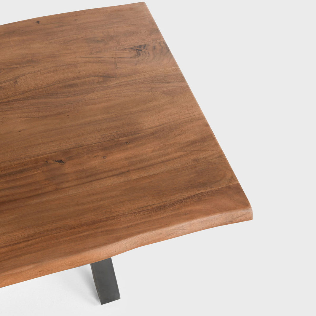 Bellamy - Dining Table - Amber Brown, alternate view 2 with solid wood