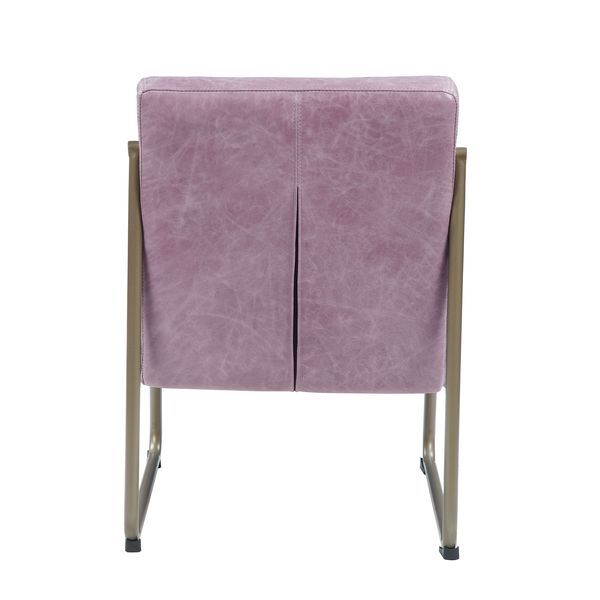 Loria - Accent Chair - Wisteria Top Grain Leather, alternate view 2 with metal