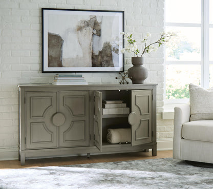 Darlock Accent Cabinet Warm Gray, gallery image 2