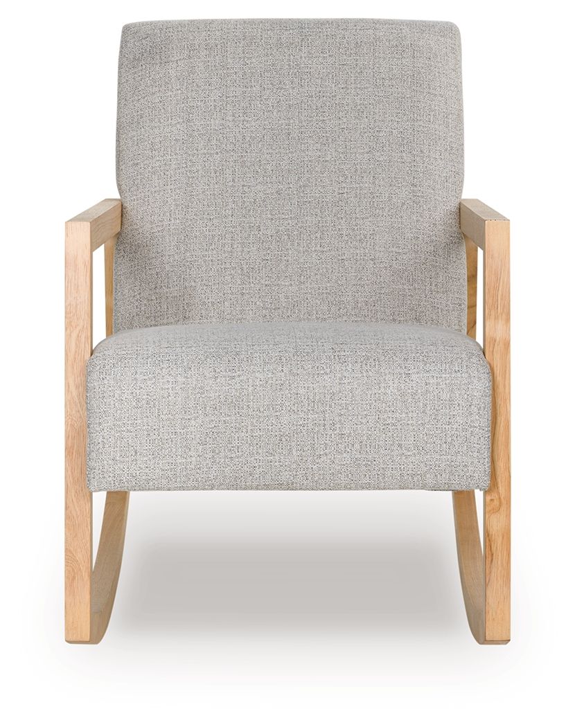 Wychworth - Accent Chair - Gray / Natural, alternate view 2 with performance fabric