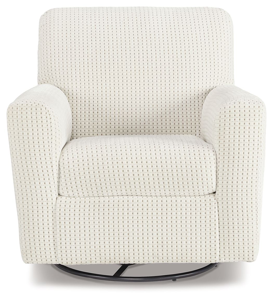 Herstow - Swivel Glider Accent Chair, alternate view 2