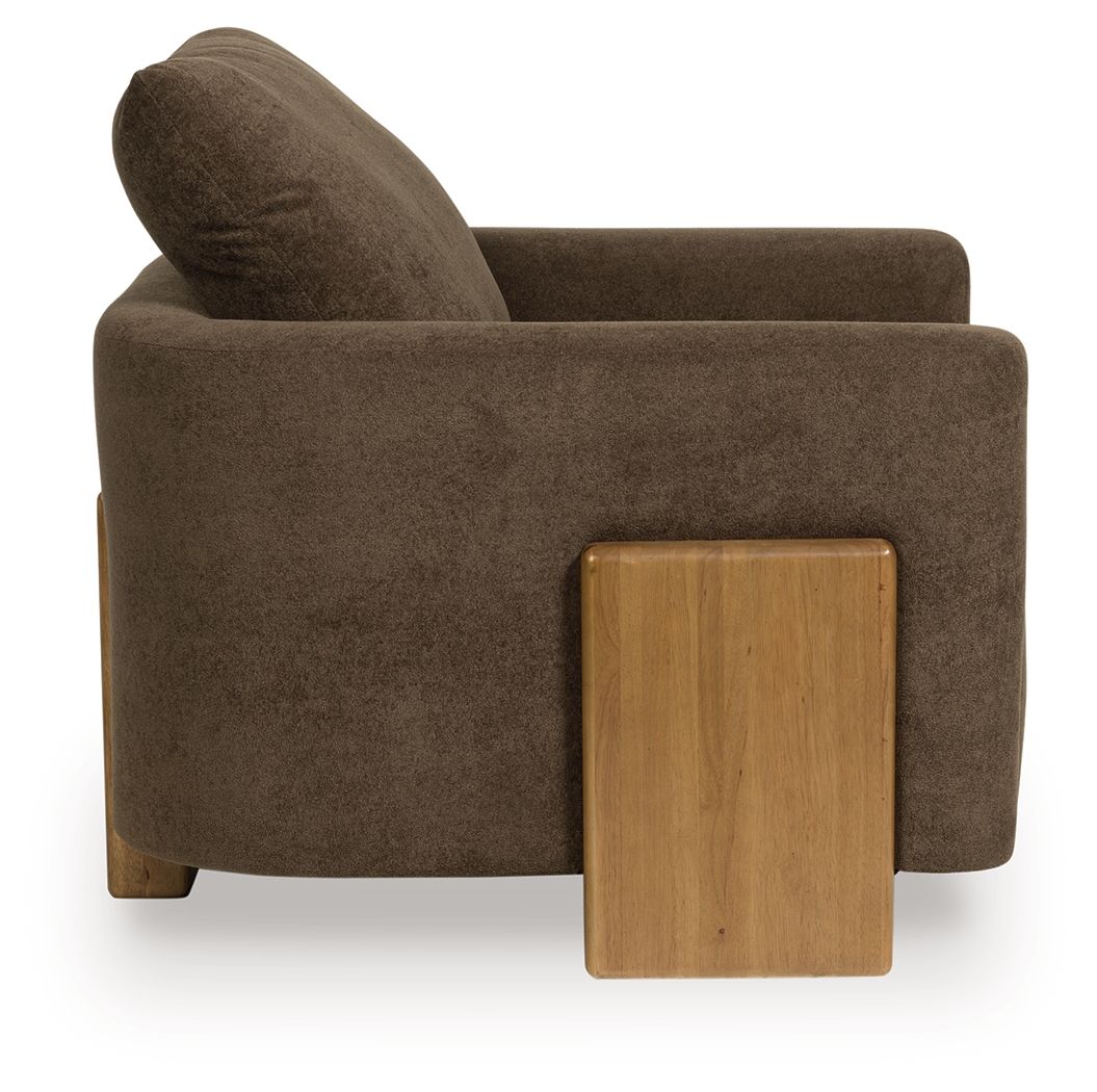 Dairlett - Accent Chair - Brown, alternate view 2 with polyester fabric