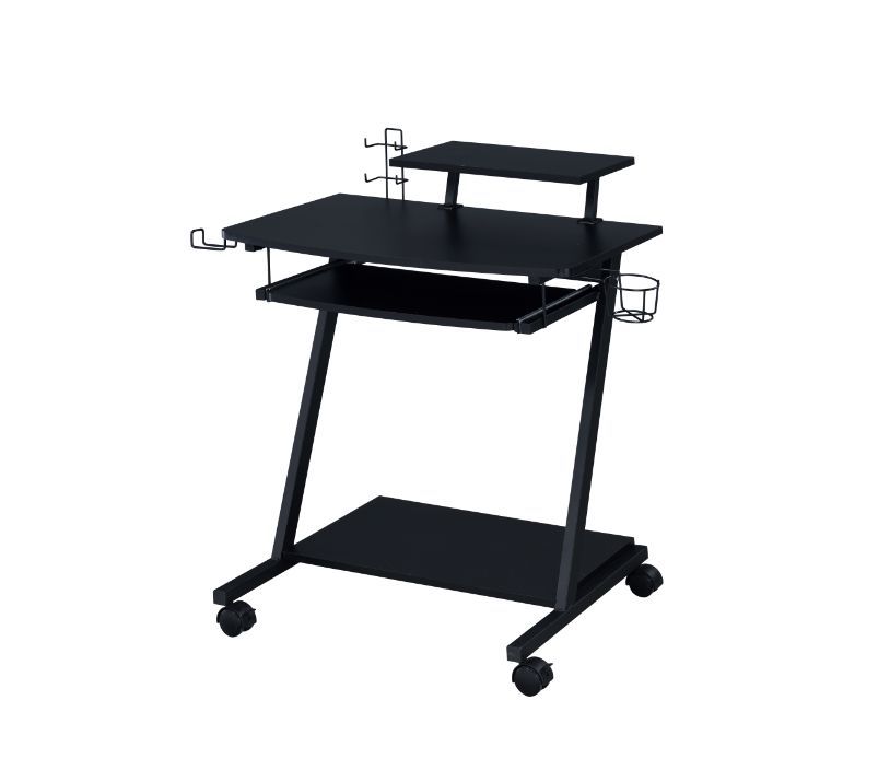 Ordrees - Gaming Desk - Black, product view with wood construction