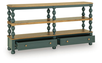 Finnworth Console Sofa Table Blue / Brown, gallery image 2