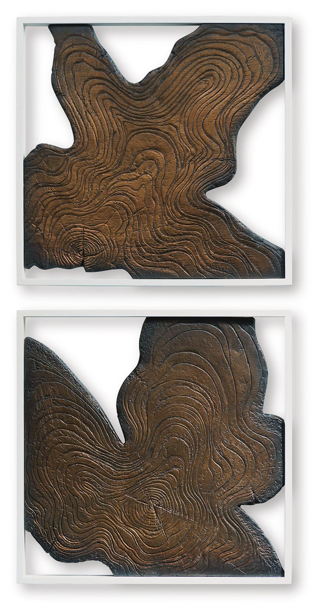 Landley Wall Decor Set (Set of 2) Brown / White, gallery image 2