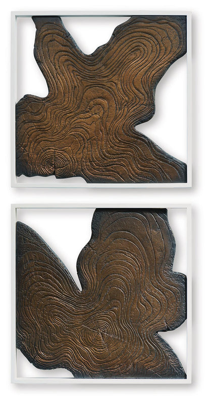 Landley Wall Decor Set (Set of 2) Brown / White, gallery image 2