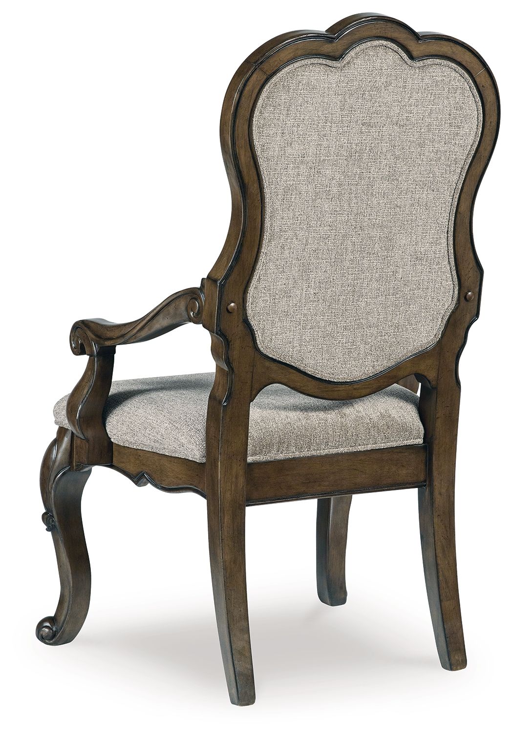 Maylee - Dining Upholstered Arm Chair (Set of 2) - Dark Brown, alternate view 3 with polyester fabric