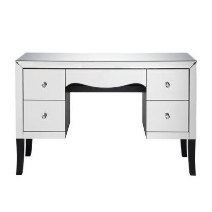 Dominic - Vanity Desk - Mirrored, alternate view 3 with wood construction