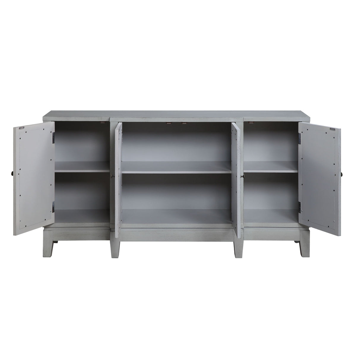 Magdi - Console Cabinet - Antique Gray, alternate view 2 with wood construction