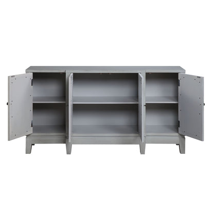 Magdi - Console Cabinet - Antique Gray, alternate view 2 with wood construction