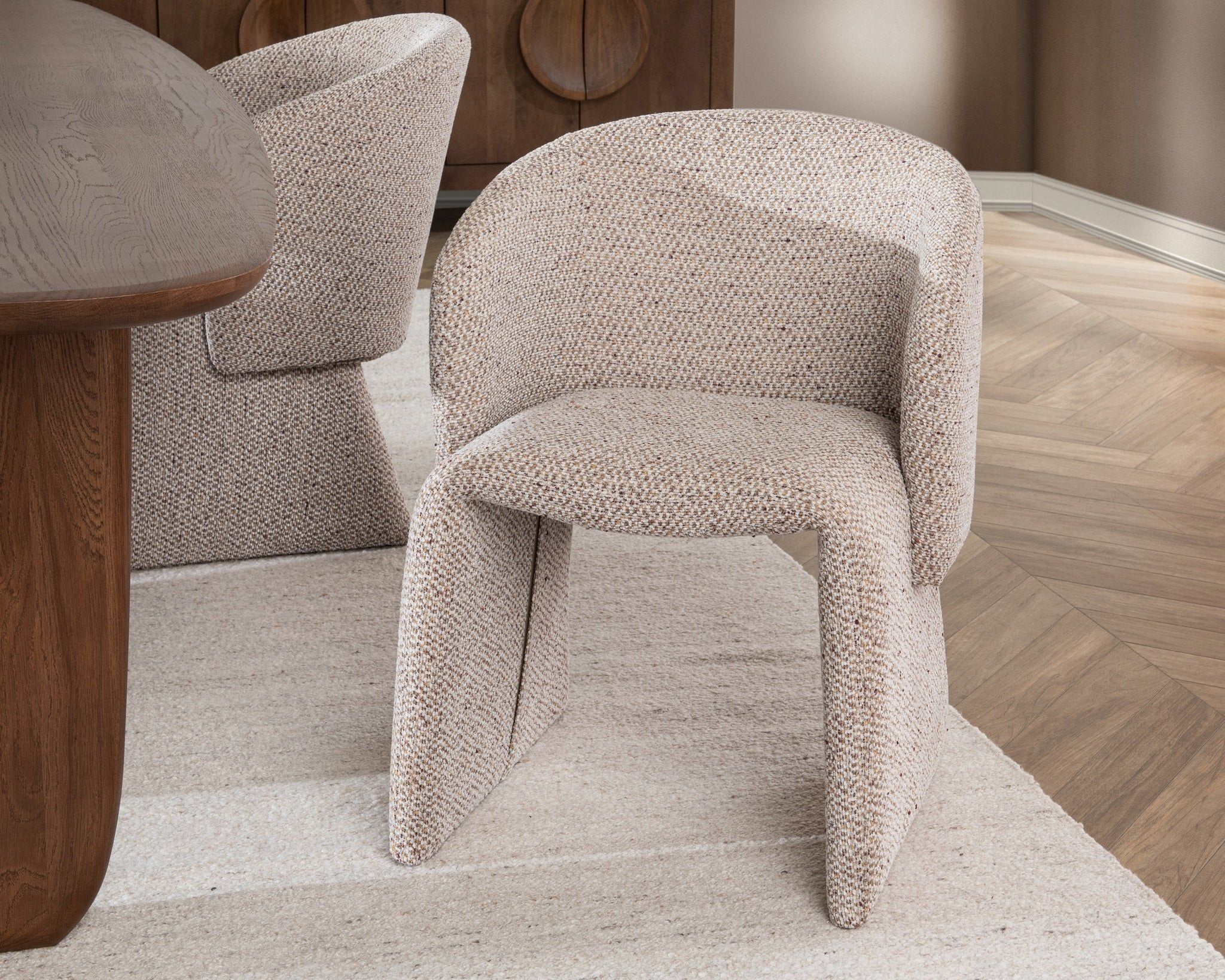 Halstead - Upholstered Dining Chair, alternate view 5 with leather upholstery