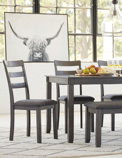 Bridson - RECT DRM Table Set (Set of 6) - Gray, alternate view 2 with polyester fabric
