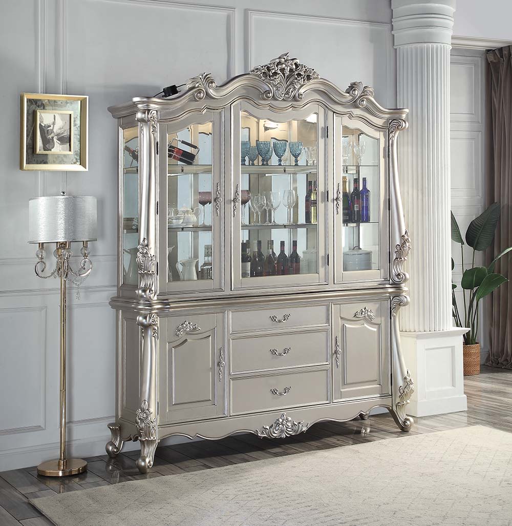 Bently - Buffet & Hutch - Champagne, alternate view 2 with glass