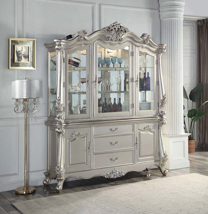 Bently - Buffet & Hutch - Champagne, alternate view 2 with glass