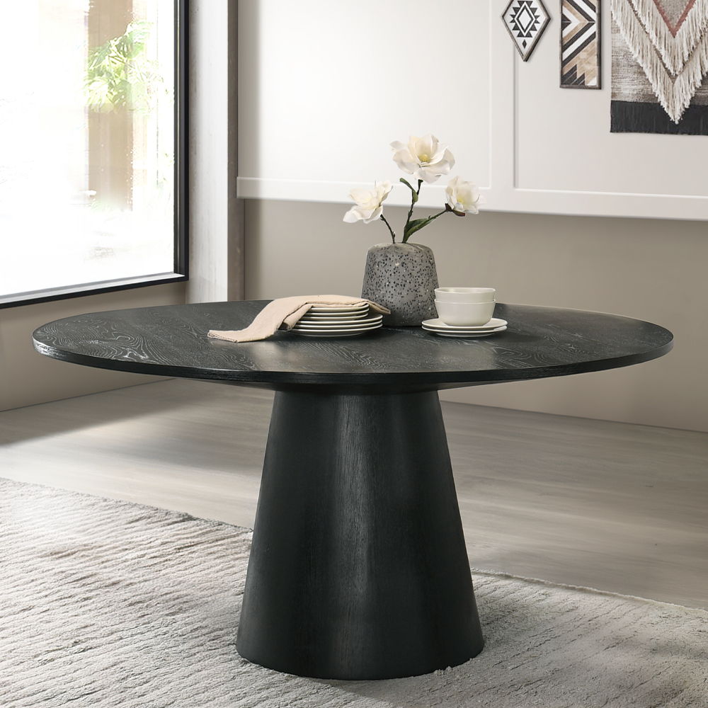 Froja - Round Dining Table - Black, alternate view 4