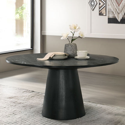 Froja - Round Dining Table - Black, alternate view 4