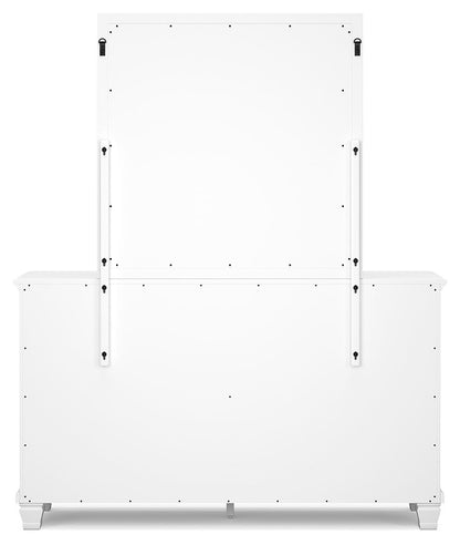 Fortman - Dresser And Mirror - White, alternate view 3 with wood construction