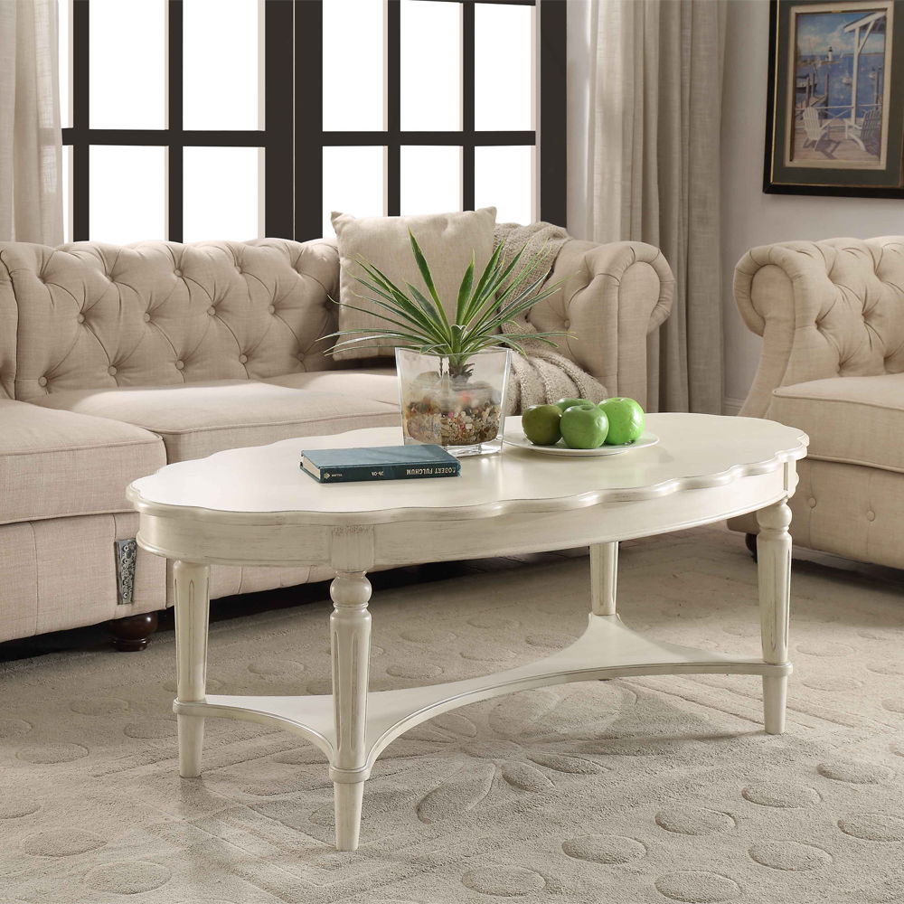 Fordon - Coffee Table - French Antique White, alternate view 3 with solid wood
