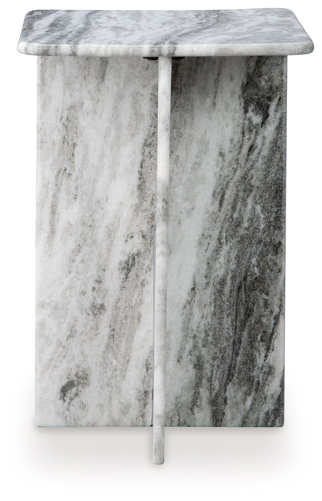 Keithwell - Square Accent Table - Gray, alternate view 2 with marble