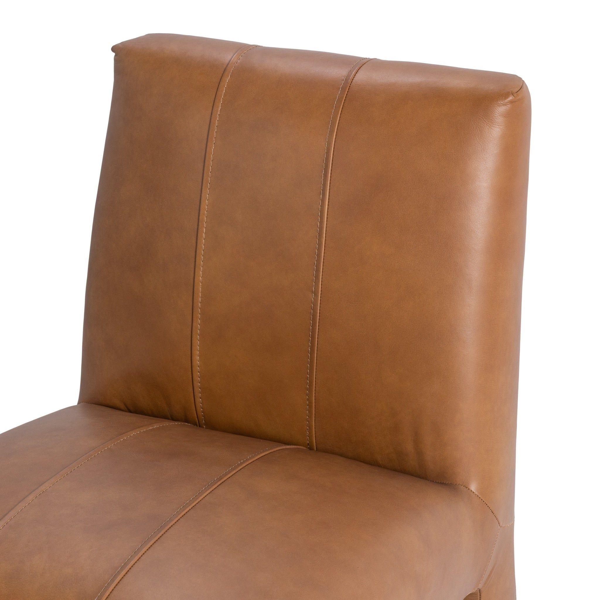 Liliana - Dining Chair - Tan, alternate view 2 with top-grain leather