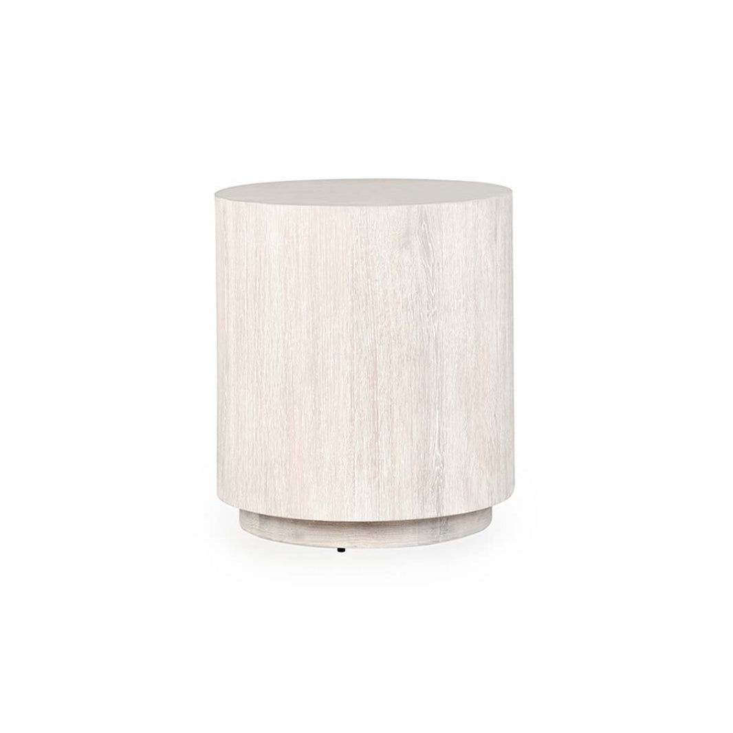 Layne - Round End Table, alternate view 2 with wood construction