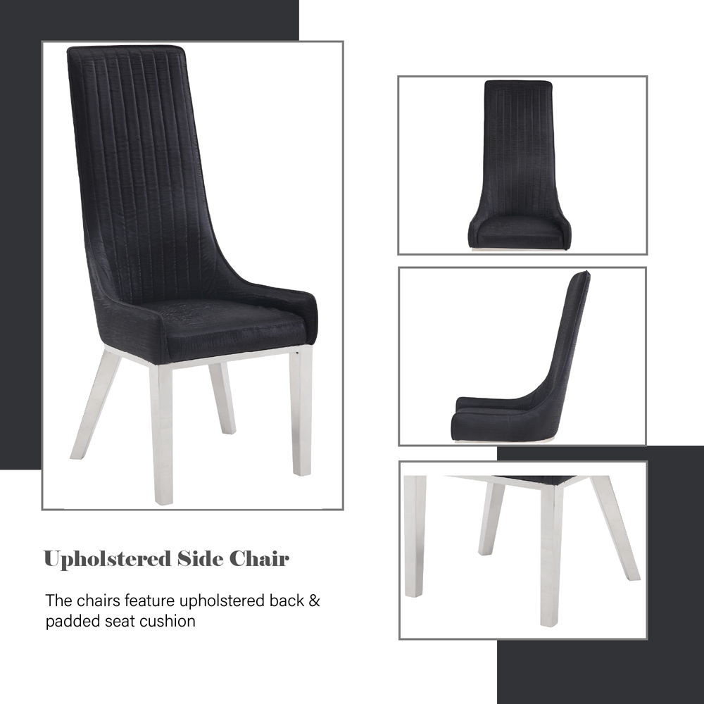 Gianna - Dining Chair, alternate view 3 with velvet upholstery