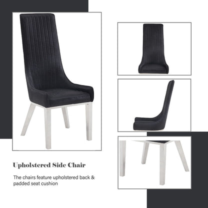 Gianna - Dining Chair, alternate view 3 with velvet upholstery