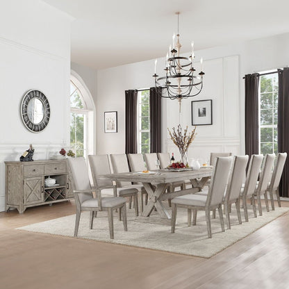 Rocky - Dining Table - Gray Oak, alternate view 2 with wood construction