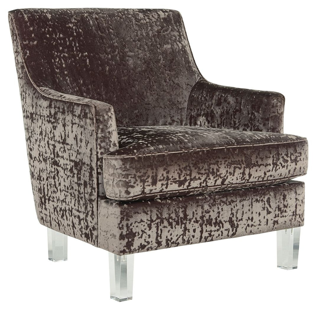 Gloriann - Accent Chair, product view with velvet upholstery
