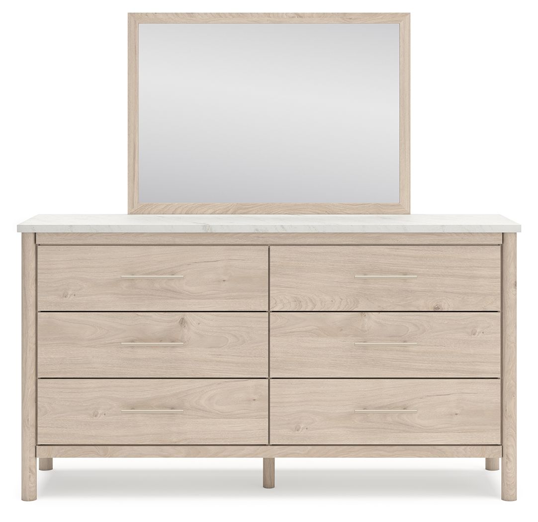 Cadmori - Six Drawer Dresser, alternate view 4 with marble
