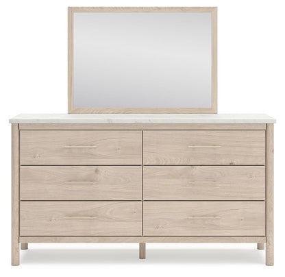 Cadmori - Six Drawer Dresser, alternate view 4 with marble
