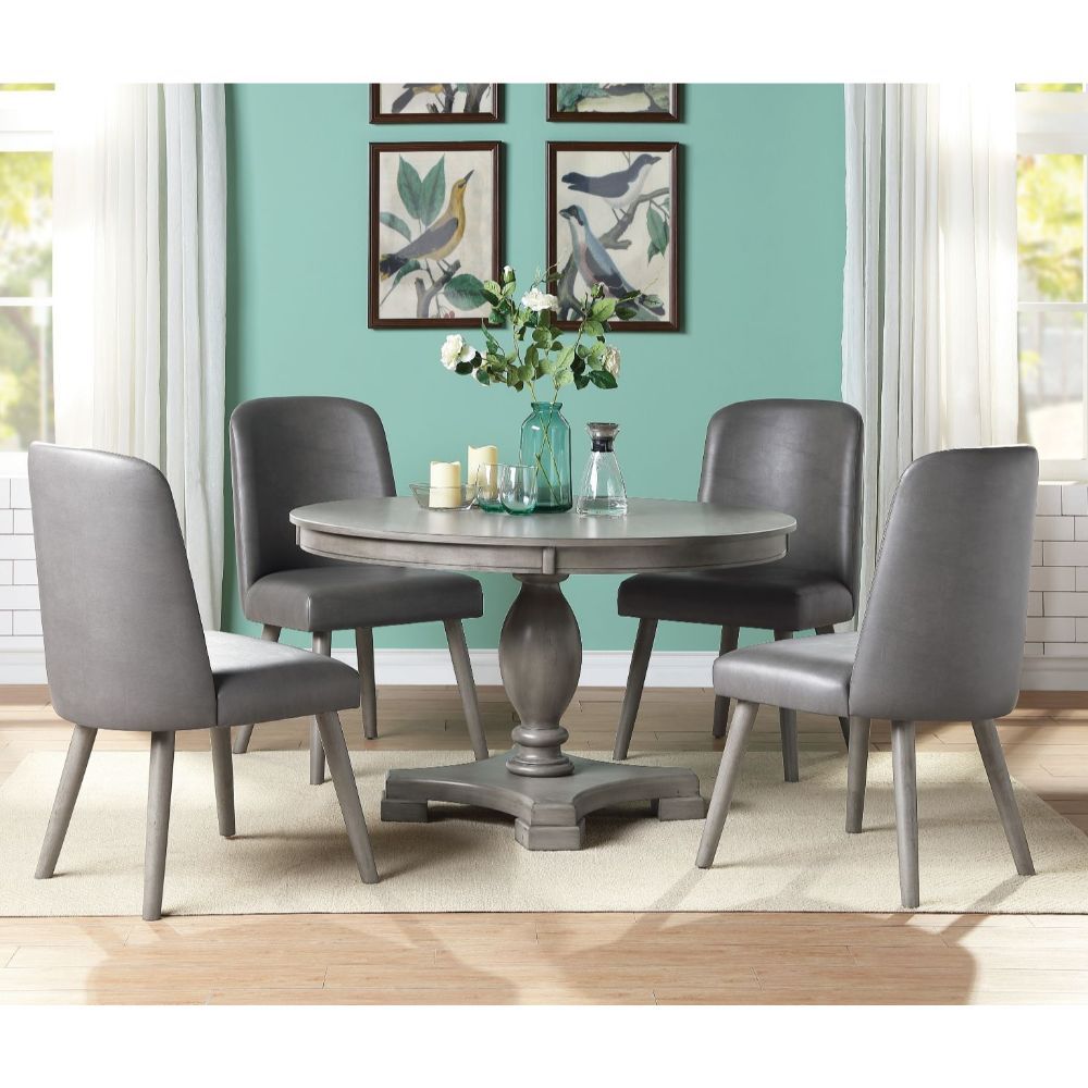 Waylon - 30" Dining Table - Gray Oak, product view with wood construction
