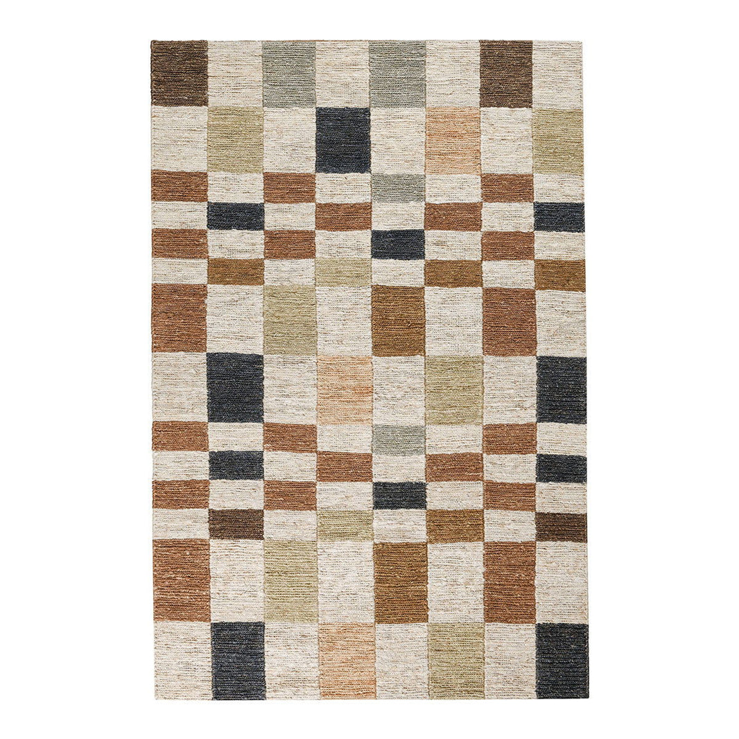 Soumak - 2' x 3' Jute Check Area Rug - Check Natural Multi