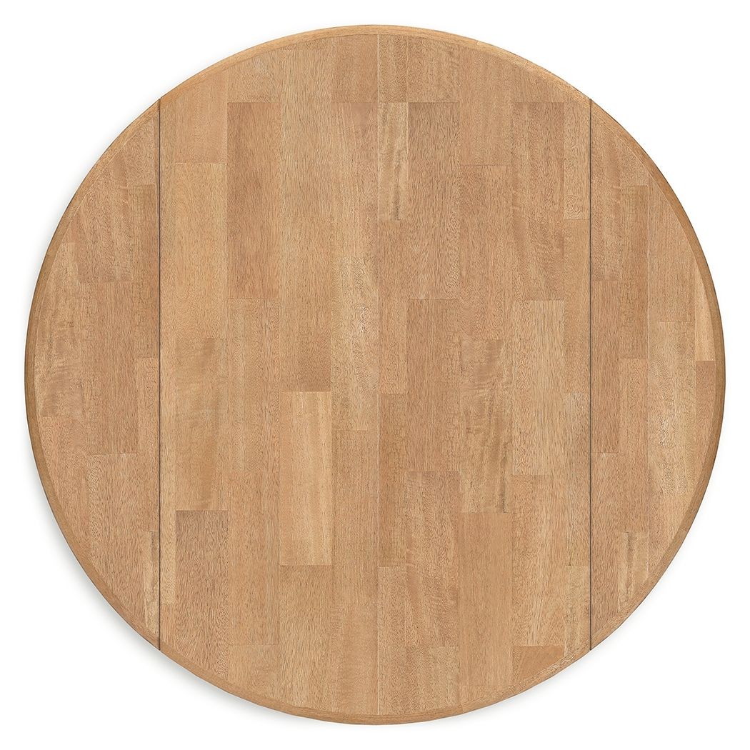 Gesthaven - Round Dining Room Drop Leaf Table, alternate view 10 with wood construction