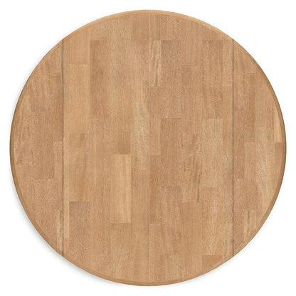 Gesthaven - Round Dining Room Drop Leaf Table, alternate view 10 with wood construction