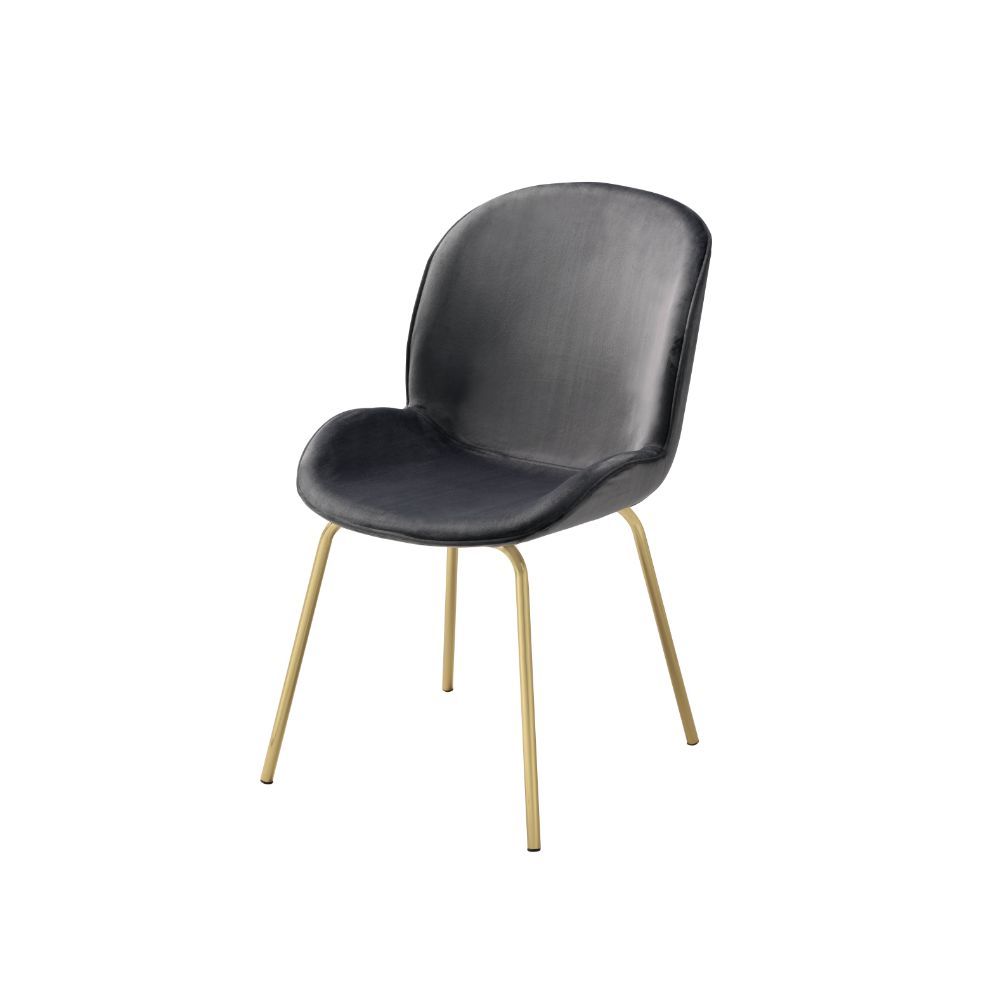 Chuchip - Side Chair, alternate view 2 with velvet upholstery