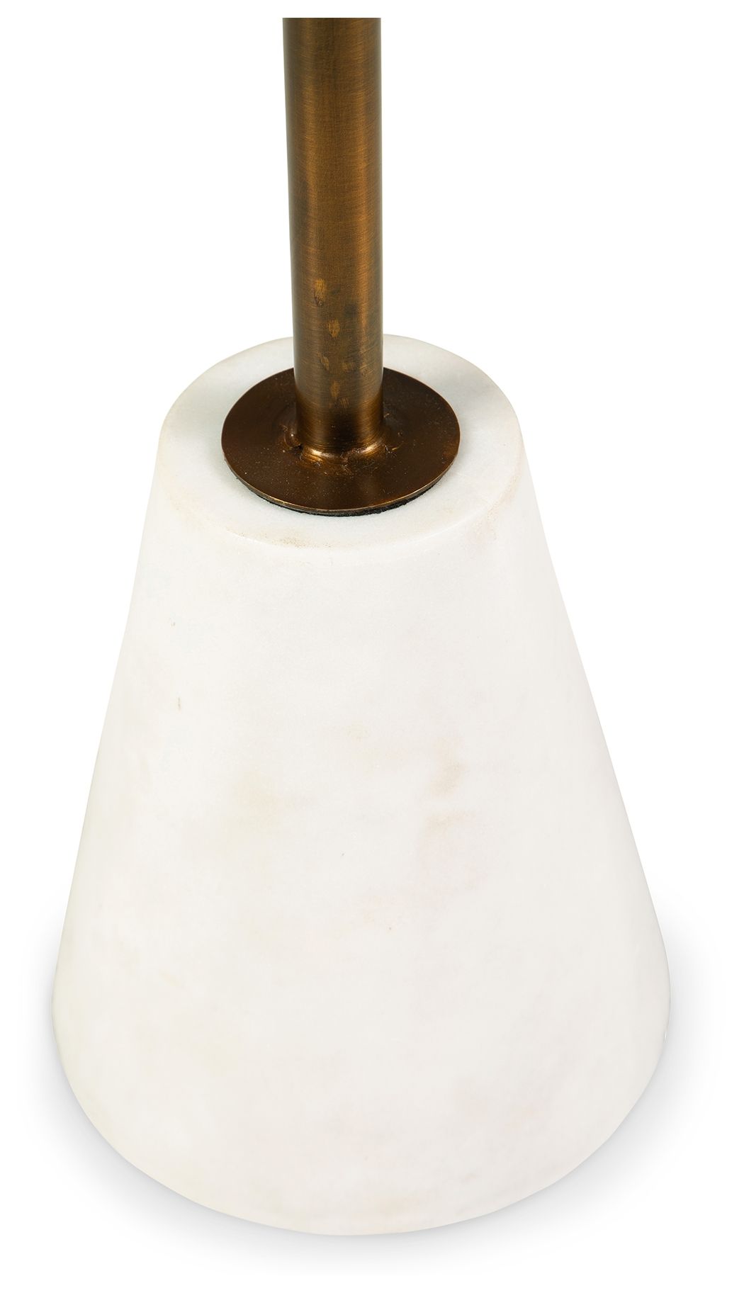 Caramont - Accent Table with White Base - Black / White / Gold Finish, alternate view 2 with marble